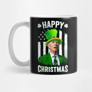 Happy Christmas Funny Leprechaun Biden St Patricks Day Mug